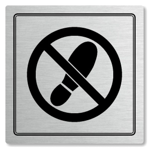 Piktogram Zákaz vstupu v obuvi